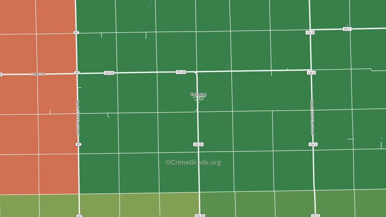 60934, IL Map of Theft Rates