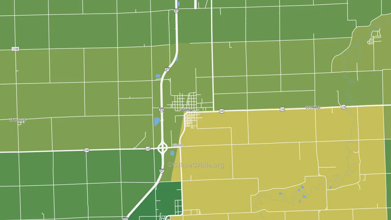 60938, IL Map of Theft Rates