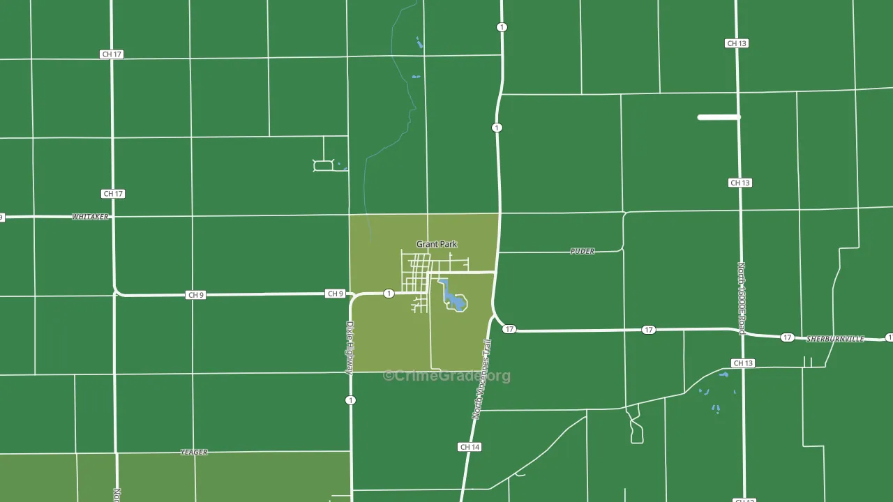 60940, IL Map of Theft Rates