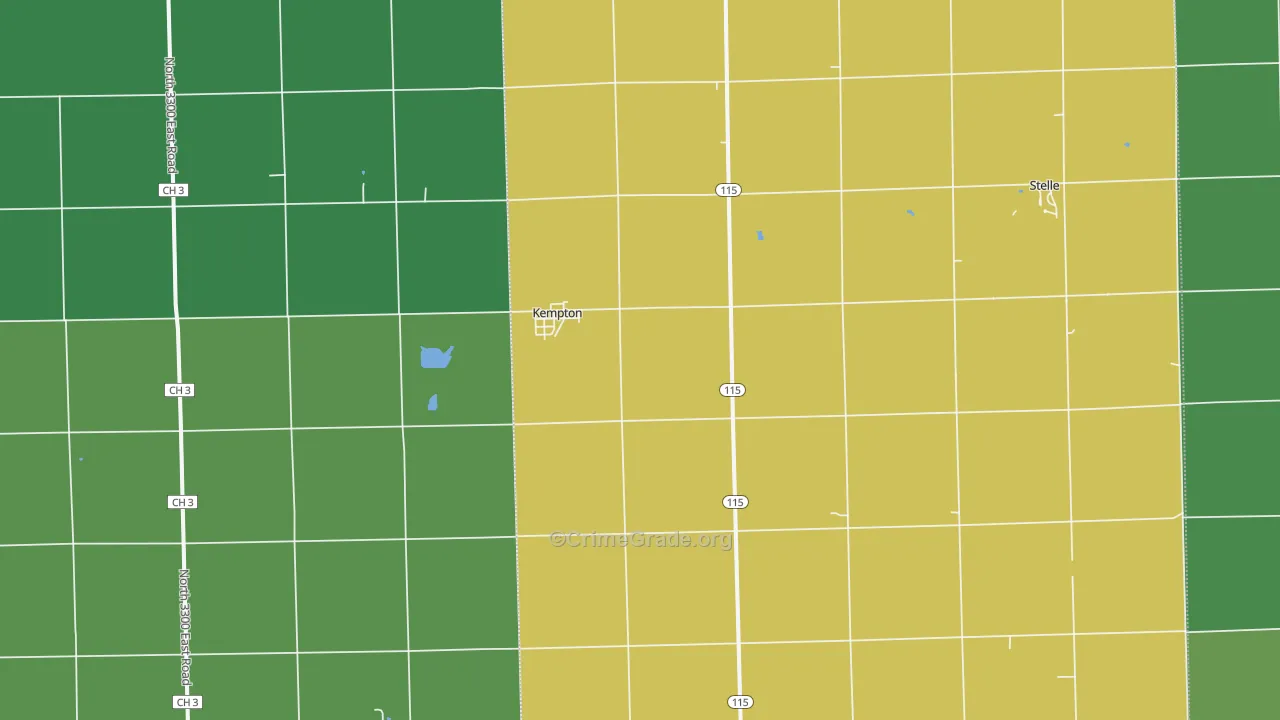 60946, IL Map of Theft Rates