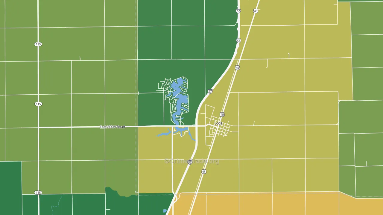 60948, IL Map of Theft Rates