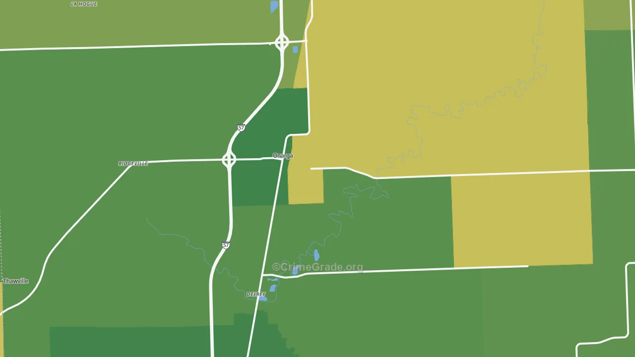 60955, IL Map of Theft Rates