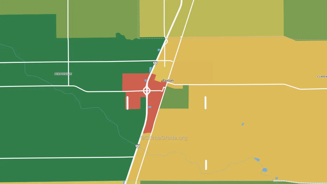 60957, IL Map of Theft Rates