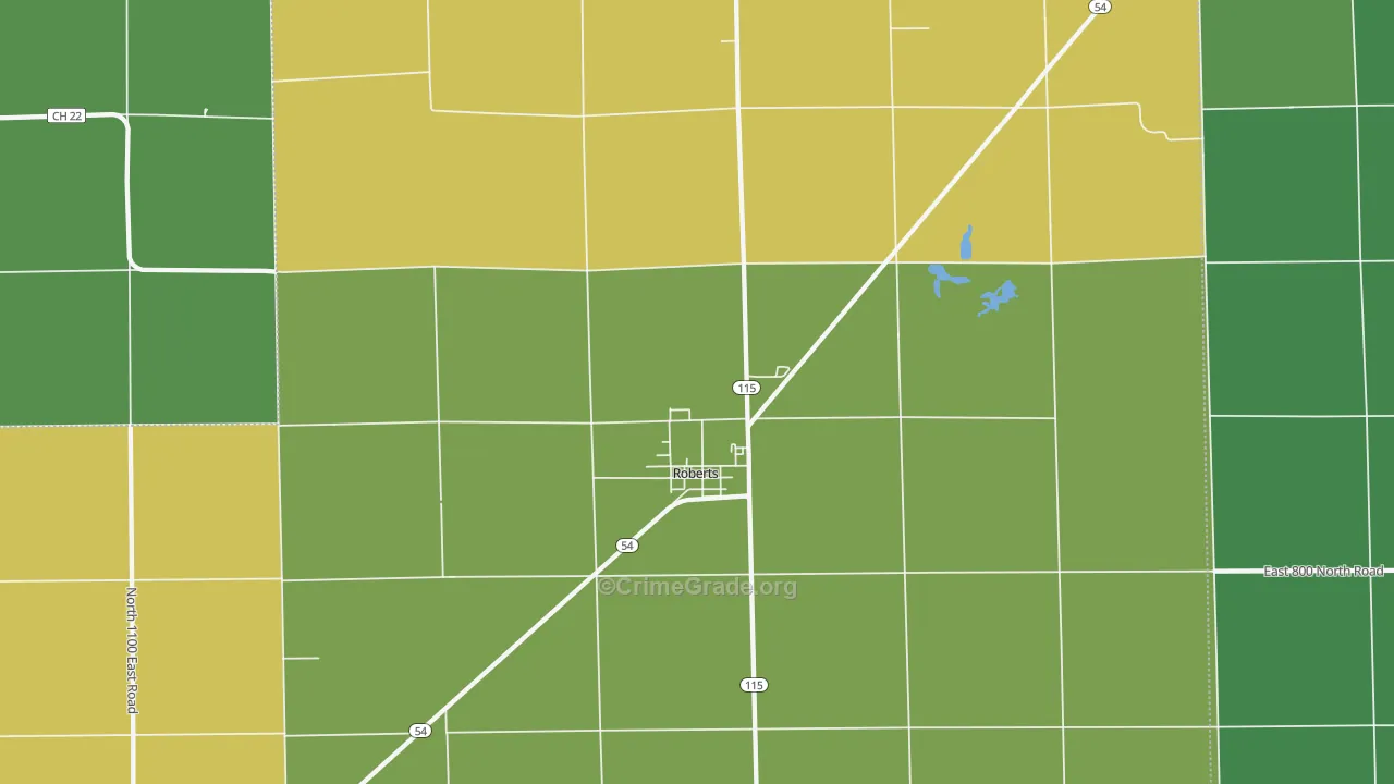 60962, IL Map of Theft Rates