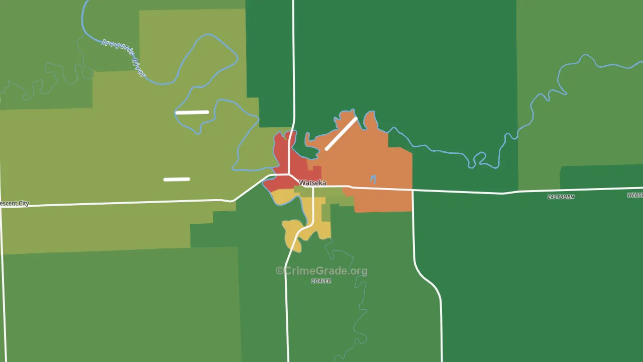 60970, IL Map of Theft Rates