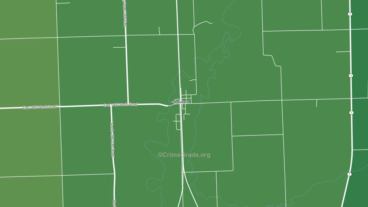 60974, IL Map of Theft Rates