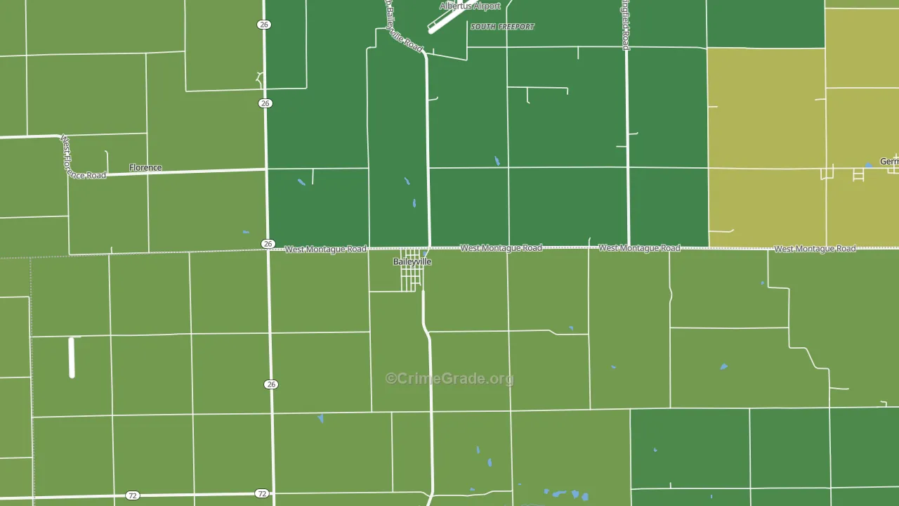 61007, IL Map of Theft Rates