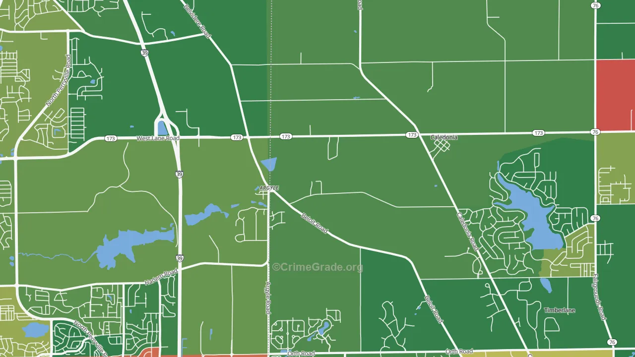 61011, IL Map of Theft Rates