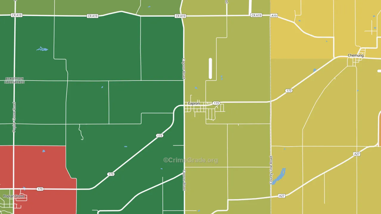 61012, IL Map of Theft Rates
