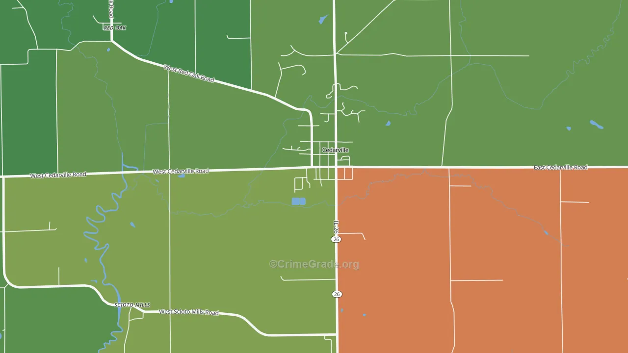61013, IL Map of Theft Rates