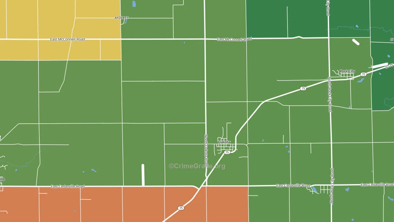 61018, IL Map of Theft Rates