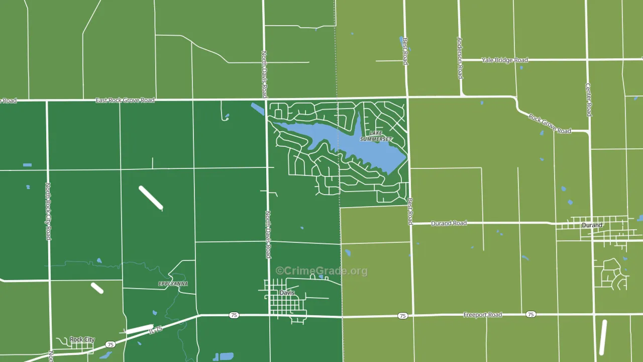61019, IL Map of Theft Rates