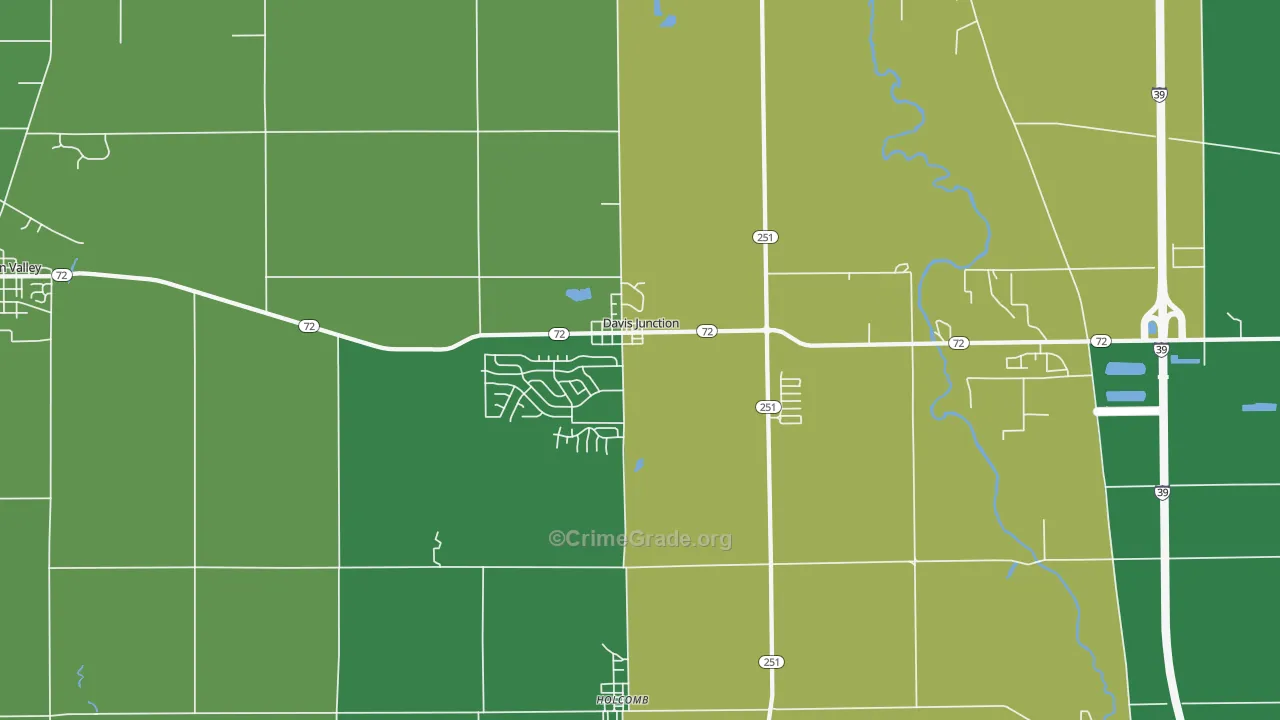 61020, IL Map of Theft Rates