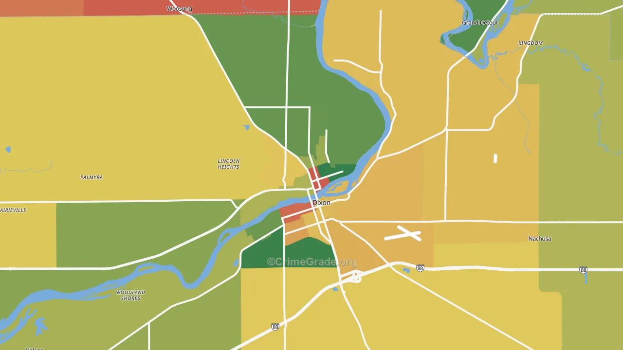 61021, IL Map of Theft Rates