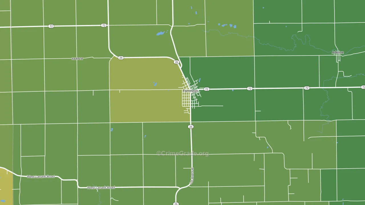 61030, IL Map of Theft Rates