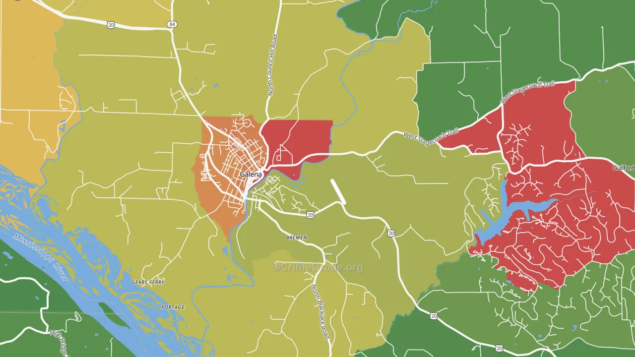 61036, IL Map of Theft Rates