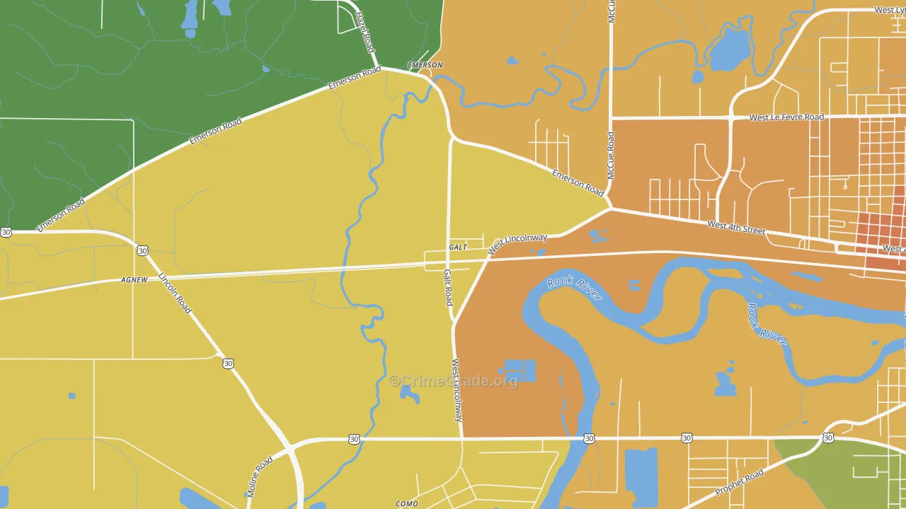 61037, IL Map of Theft Rates