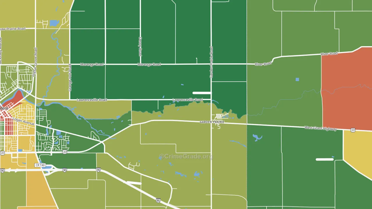 61038, IL Map of Theft Rates