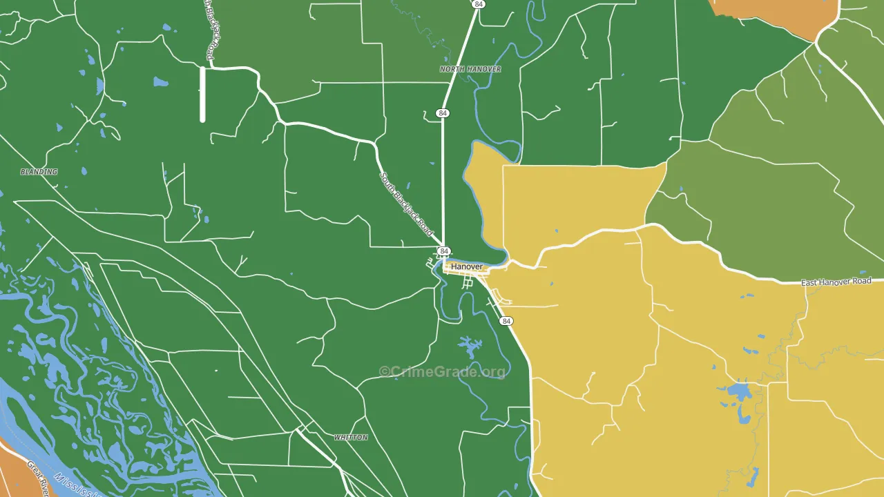 61041, IL Map of Theft Rates