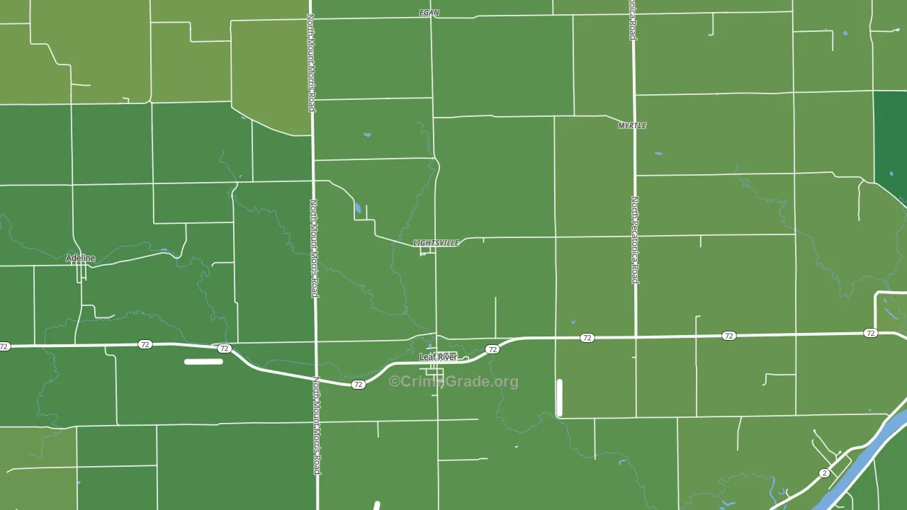 61047, IL Map of Theft Rates