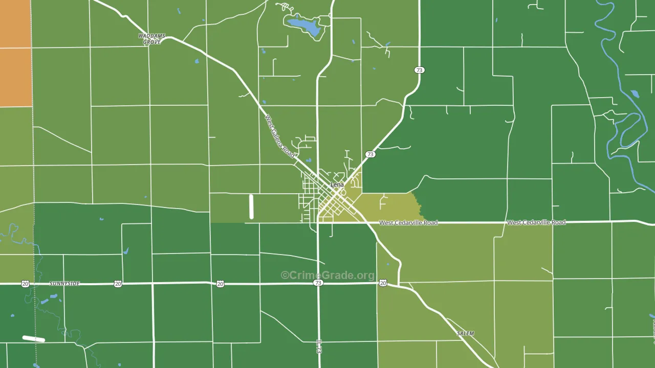 61048, IL Map of Theft Rates