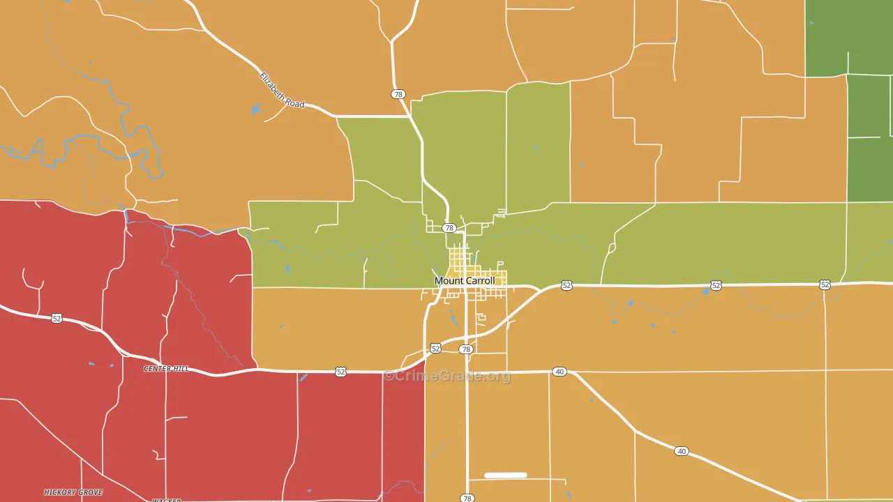 61053, IL Map of Theft Rates