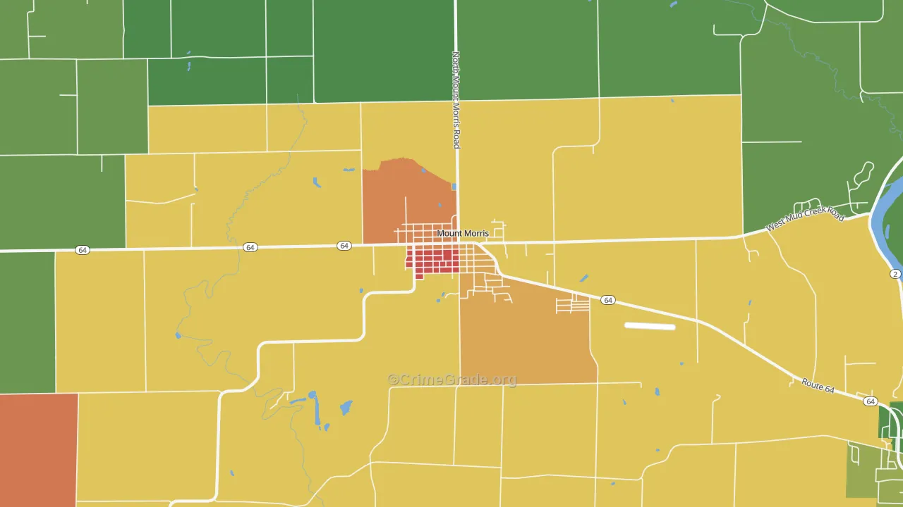 61054, IL Map of Theft Rates