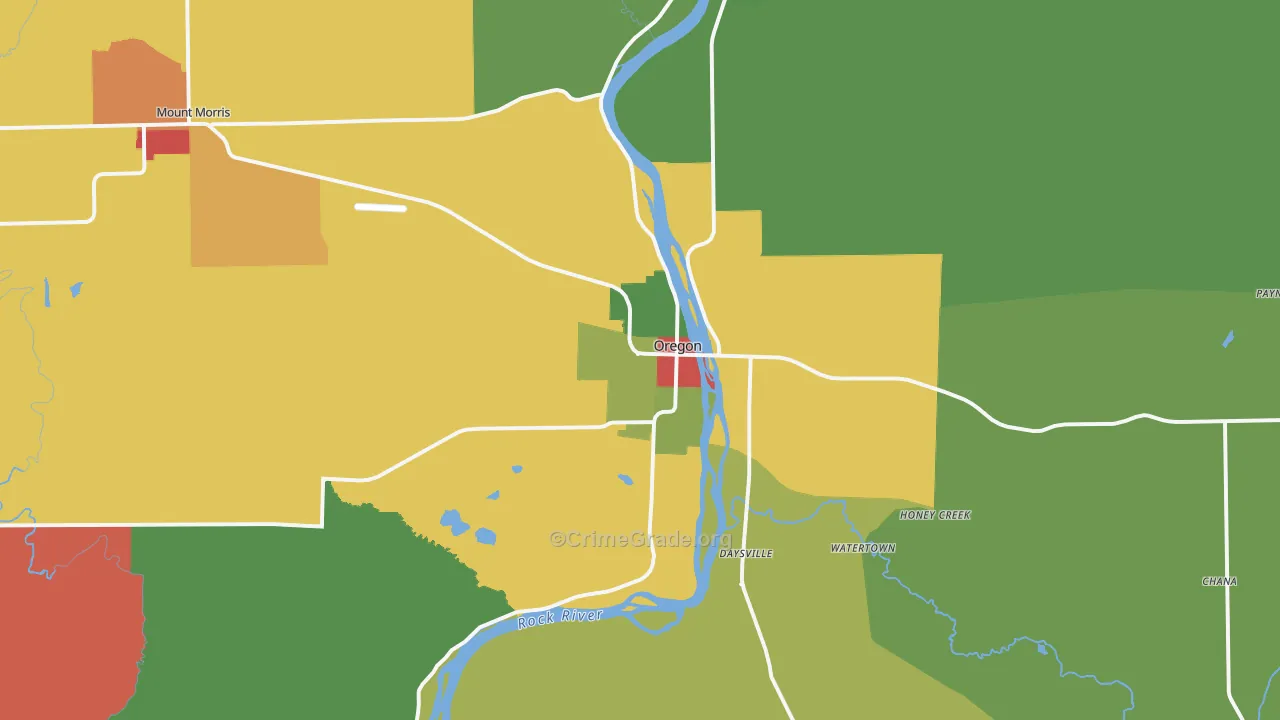 61061, IL Map of Theft Rates