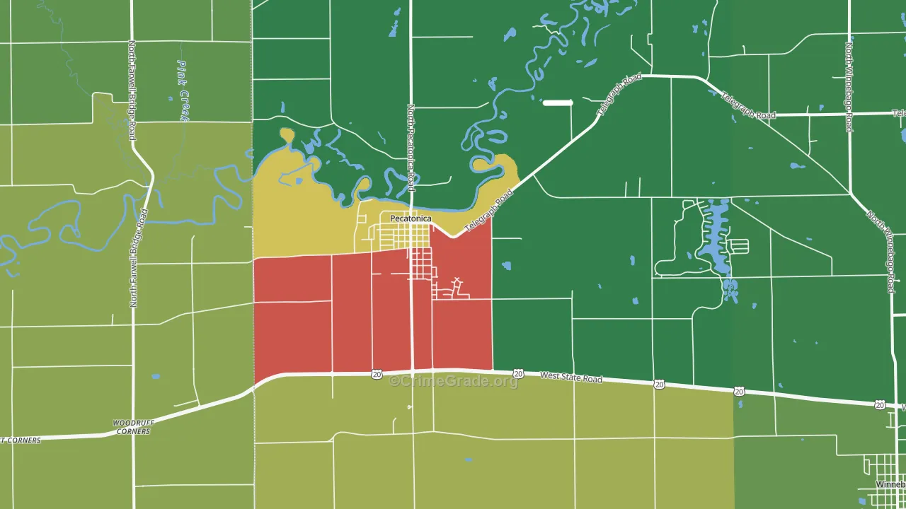 61063, IL Map of Theft Rates