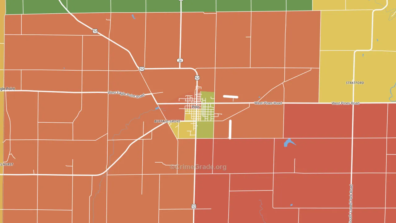 61064, IL Map of Theft Rates