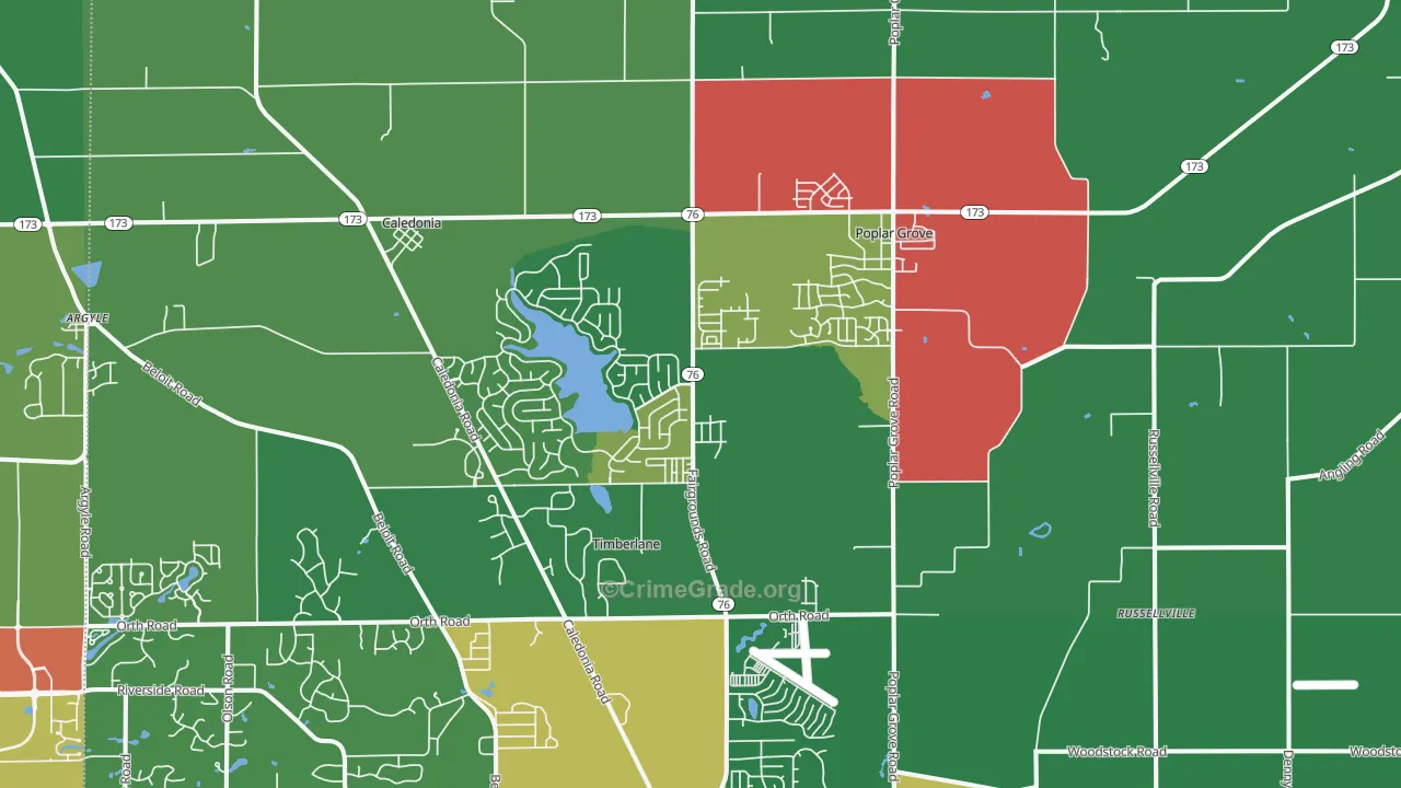 61065, IL Map of Theft Rates