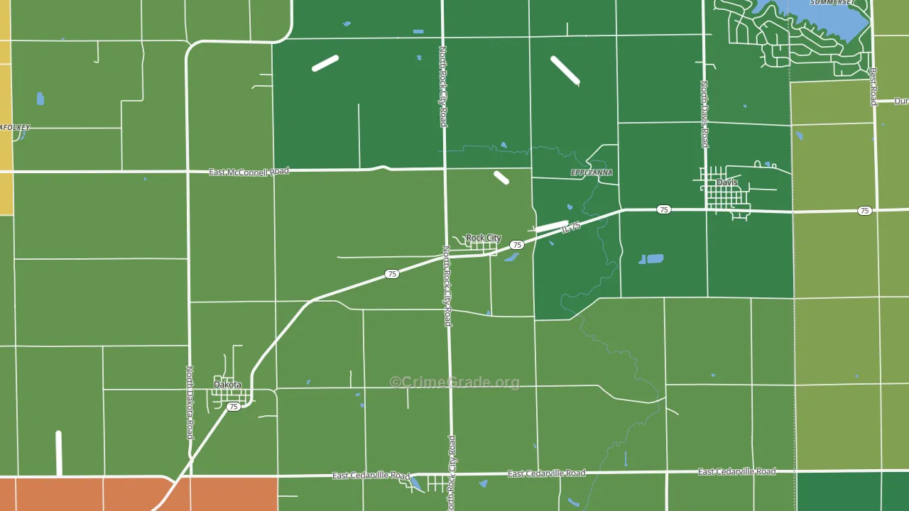 61070, IL Map of Theft Rates