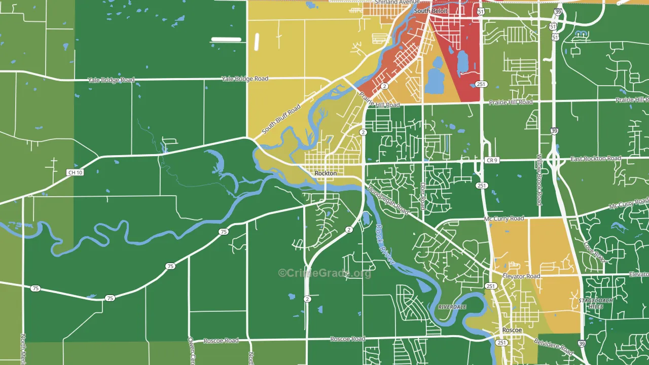 61072, IL Map of Theft Rates