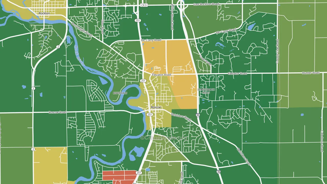 61073, IL Map of Theft Rates