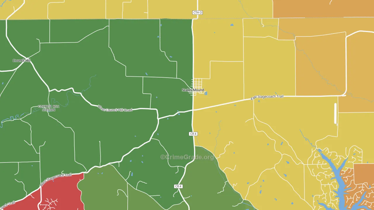 61075, IL Map of Theft Rates
