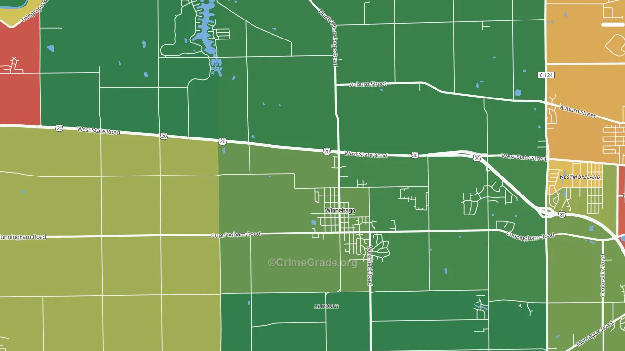 61088, IL Map of Theft Rates