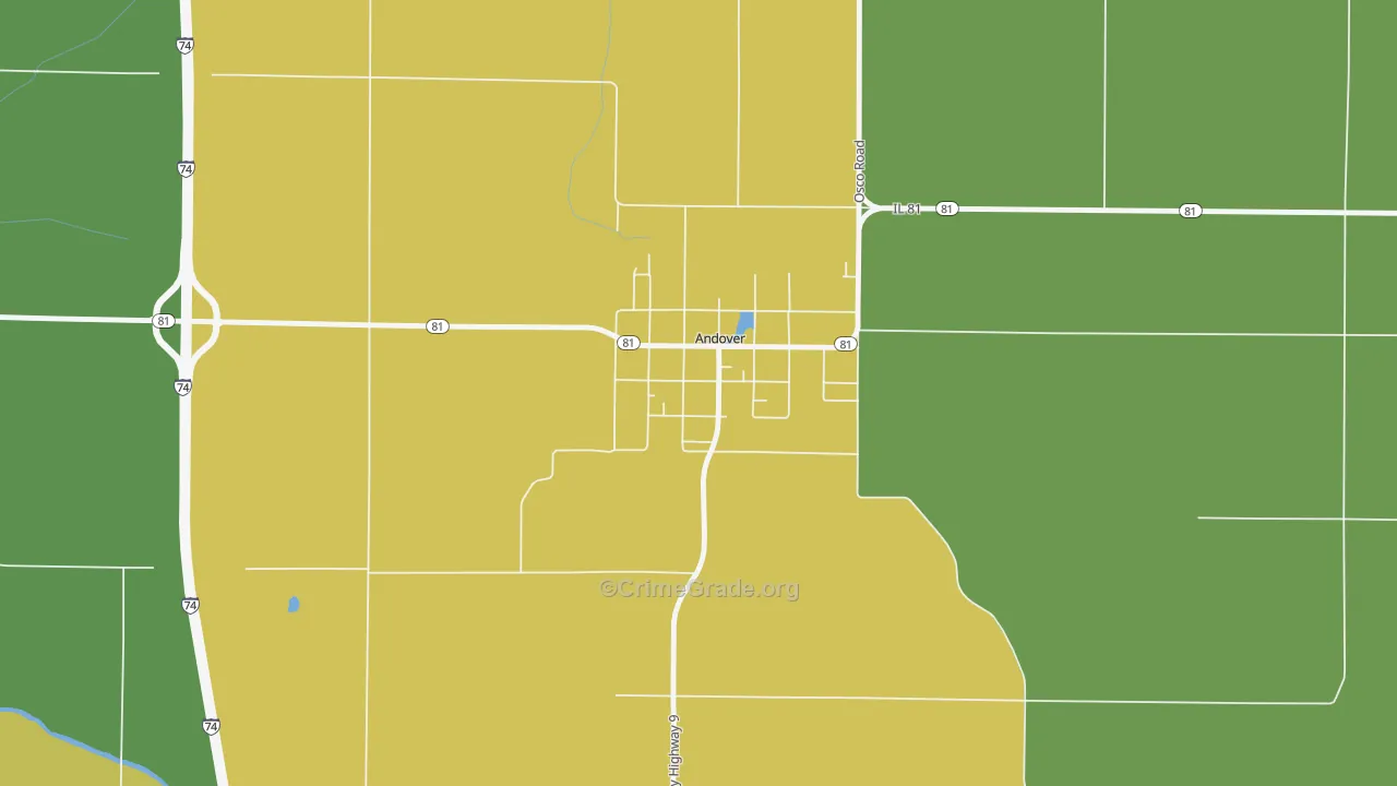 61233, IL Map of Theft Rates