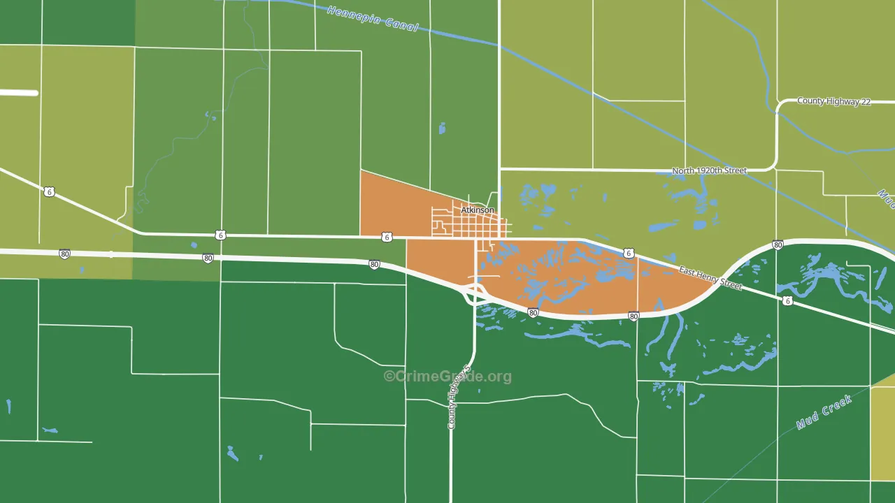 61235, IL Map of Theft Rates