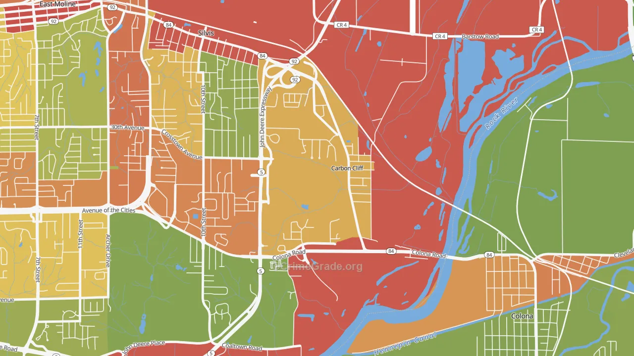 61239, IL Map of Theft Rates