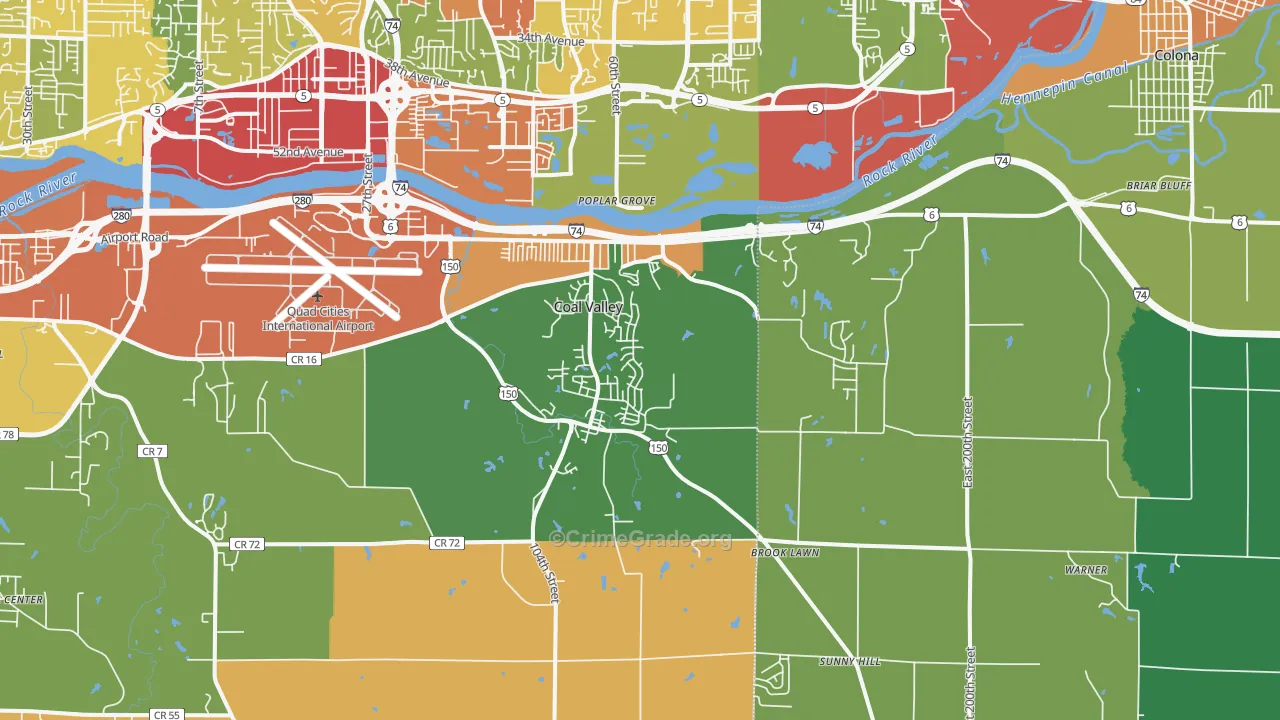 61240, IL Map of Theft Rates