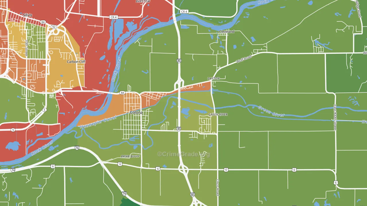 61241, IL Map of Theft Rates