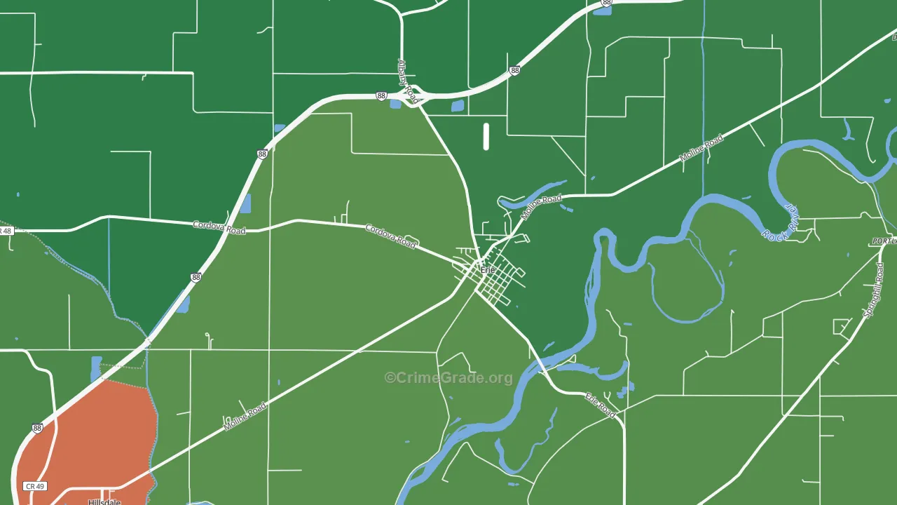 61250, IL Map of Theft Rates