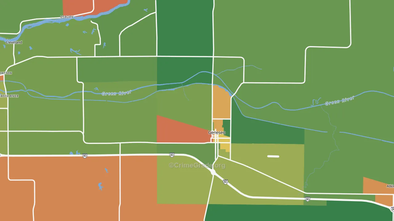 61254, IL Map of Theft Rates