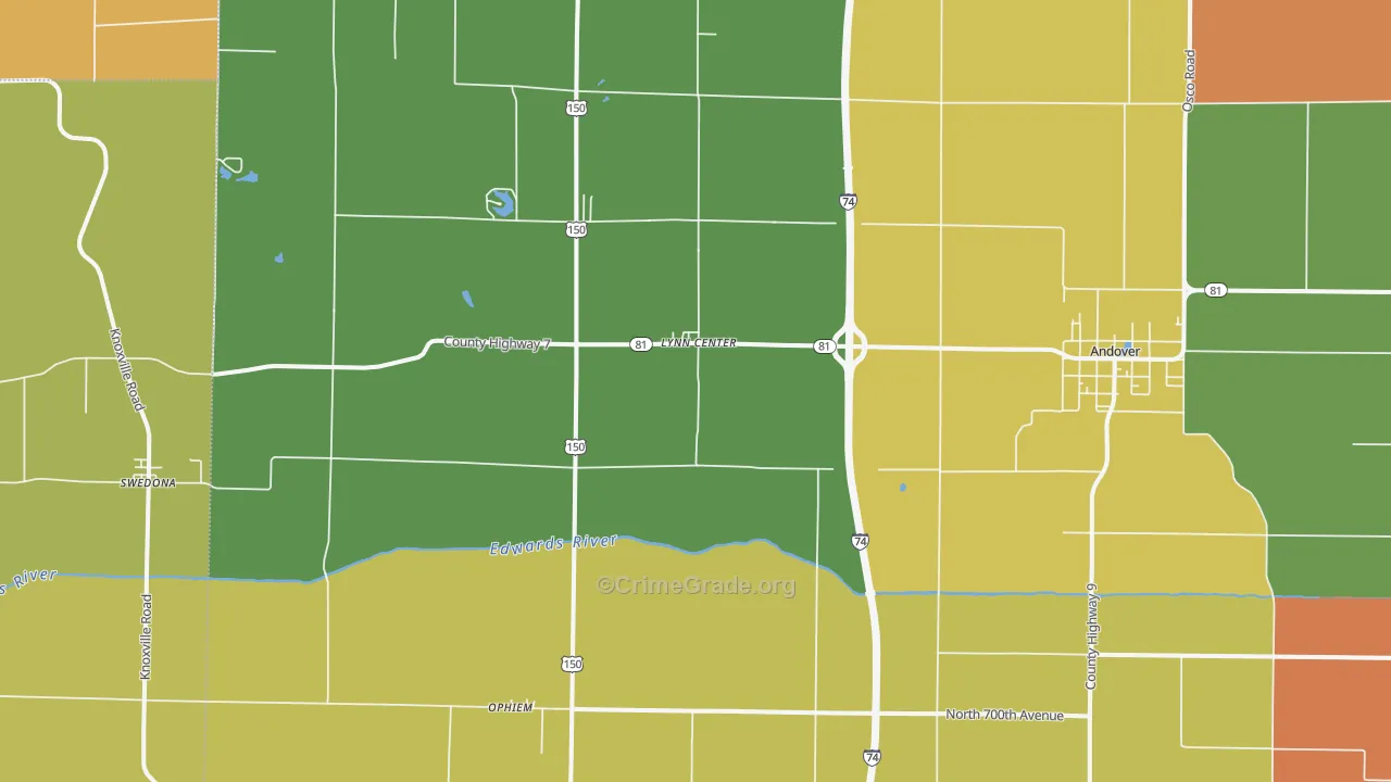 61262, IL Map of Theft Rates