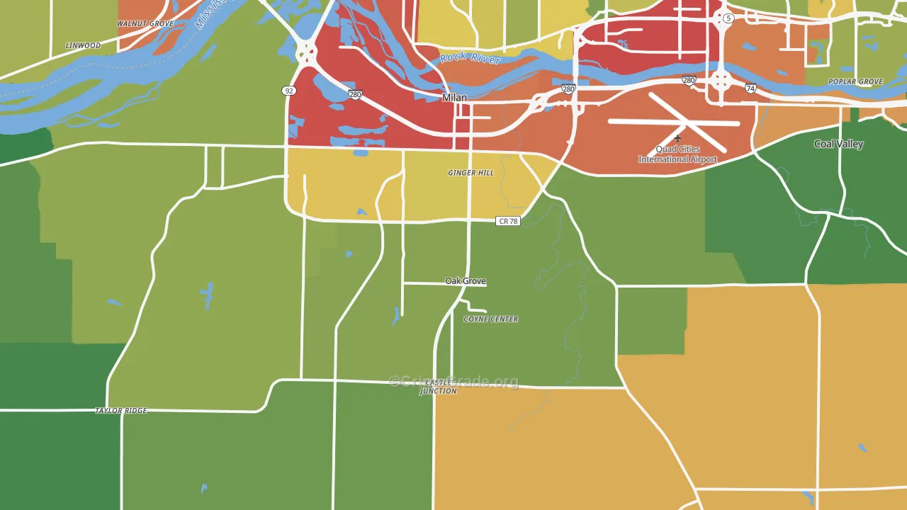 61264, IL Map of Theft Rates