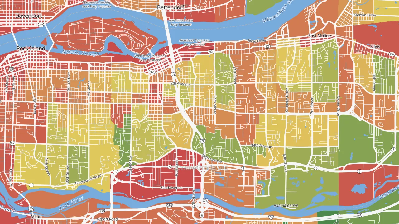 61265, IL Map of Theft Rates