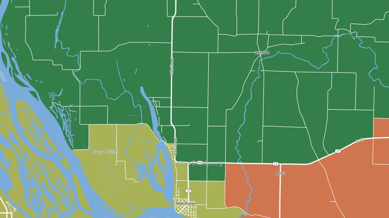 61272, IL Map of Theft Rates