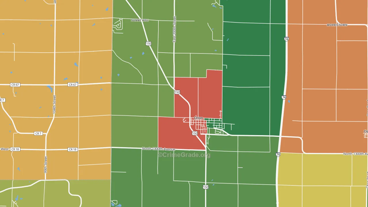 61273, IL Map of Theft Rates