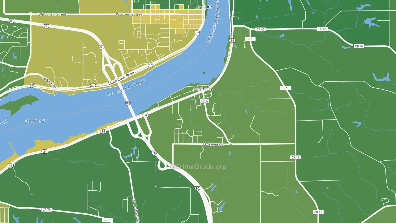 61278, IL Map of Theft Rates