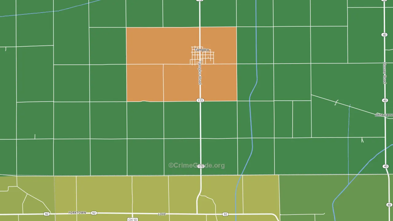 61283, IL Map of Theft Rates